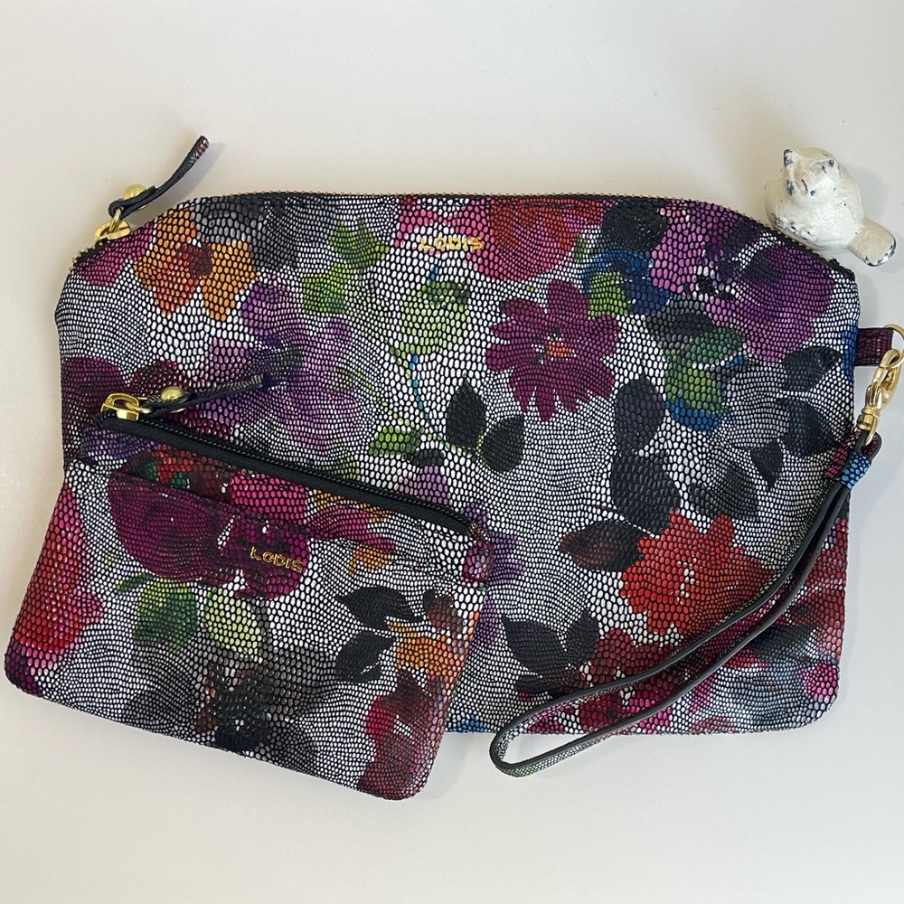 Lodis Genuine Leather Large Wristlet